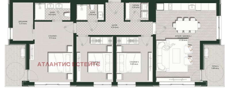 De vânzare  3+ dormitor Burgas , Izgrev , 142 mp | 41294632 - imagine [2]