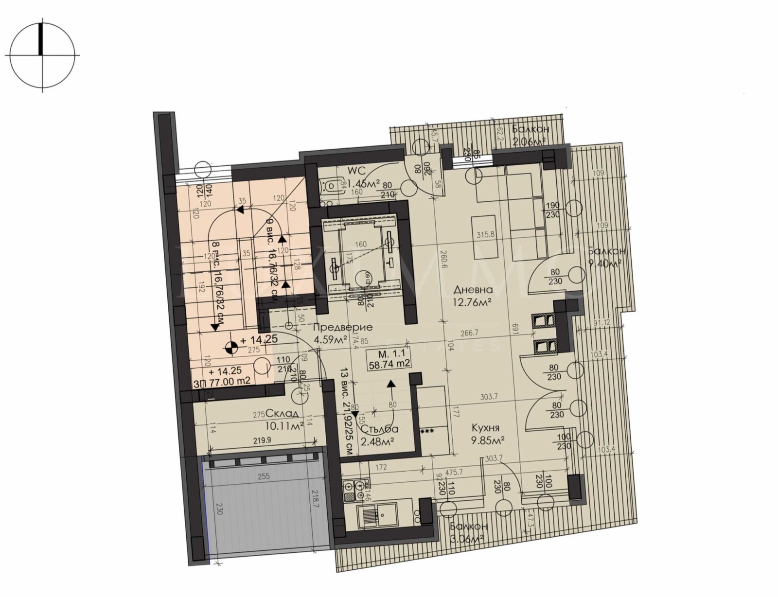 Продава МЕЗОНЕТ, гр. София, Оборище, снимка 4 - Апартаменти - 56119629
