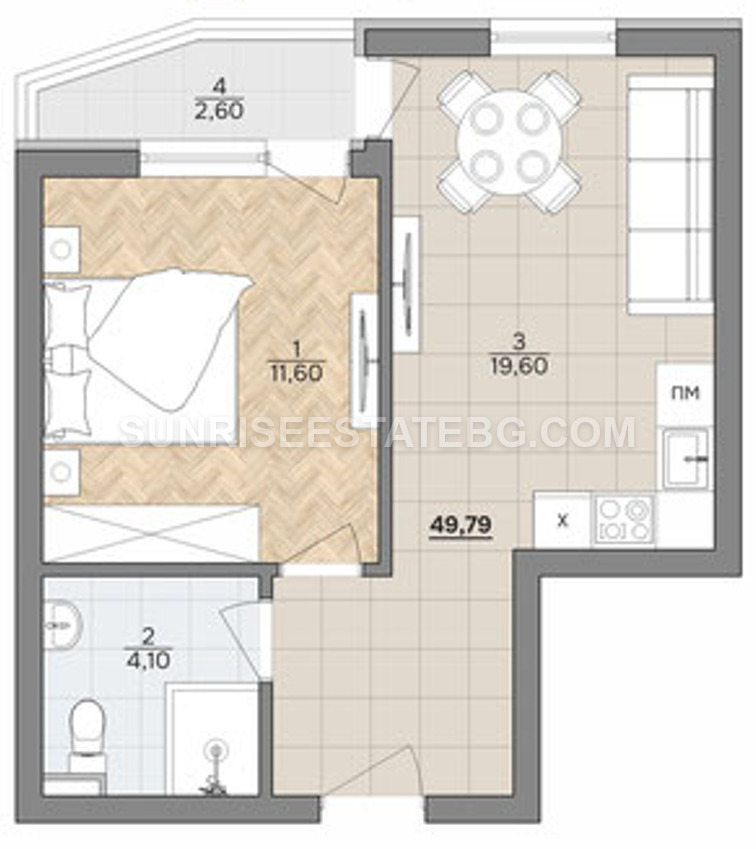 Продава  2-стаен град Варна , к.к. Чайка , 50 кв.м | 53425274 - изображение [6]