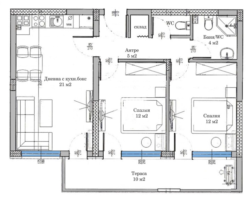 Te koop  2 slaapkamers Plovdiv , Belomorski , 90 m² | 37744027 - afbeelding [2]