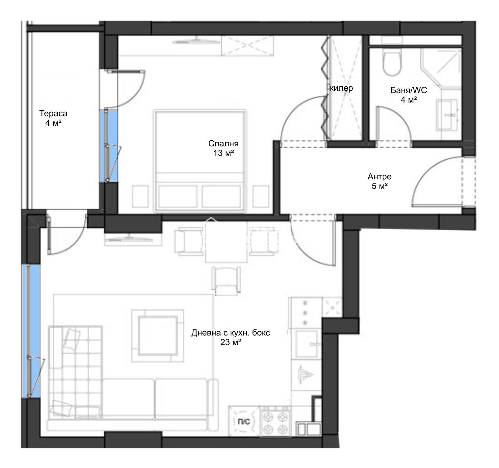 Продава 2-СТАЕН, гр. Пловдив, Кючук Париж, снимка 2 - Апартаменти - 41265791