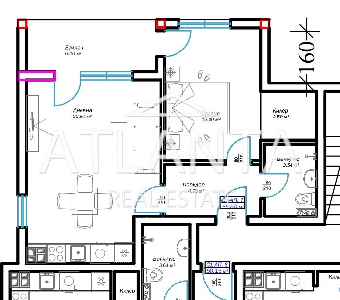 Продава  2-стаен град Варна , м-т Пчелина , 60 кв.м | 77677822 - изображение [5]