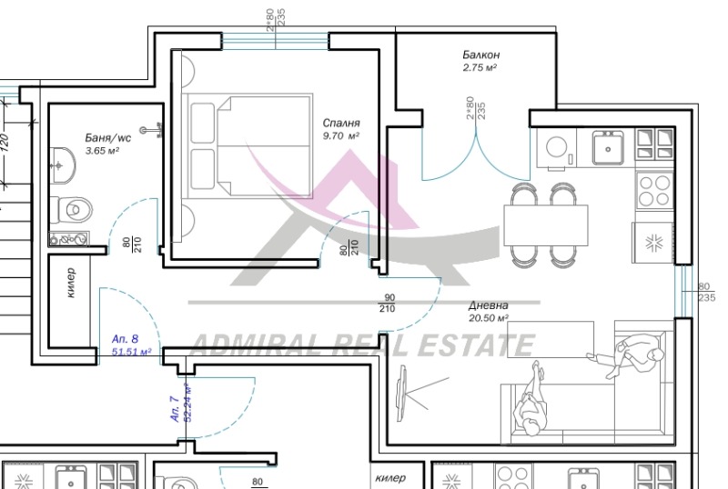 Продава  2-стаен град Варна , Възраждане 3 , 62 кв.м | 75679738 - изображение [4]
