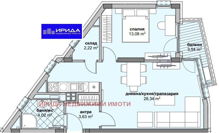 На продаж  1 спальня София , Люлин 6 , 82 кв.м | 55506740