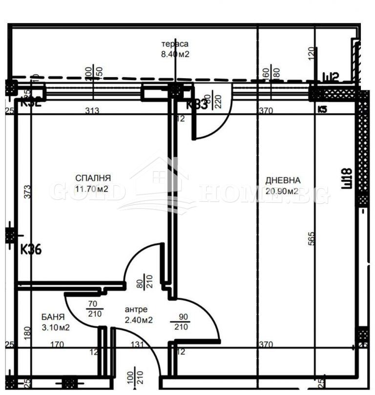 Te koop  1 slaapkamer Plovdiv , Trakija , 69 m² | 77737728 - afbeelding [2]