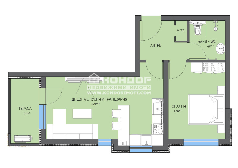 Satılık  1 yatak odası Plovdiv , Ostromila , 67 metrekare | 84861048 - görüntü [5]