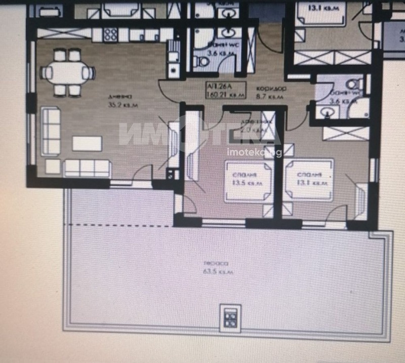En venta  2 dormitorios Sofia , Druzhba 2 , 190 metros cuadrados | 30925157 - imagen [2]