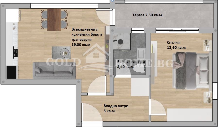 Продава 2-СТАЕН, гр. Пловдив, Тракия, снимка 3 - Апартаменти - 56003144