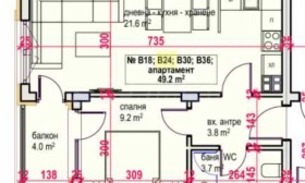 1 ložnice Meden rudnik - zona V, Burgas 2