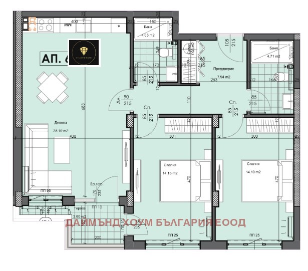À vendre  2 chambres Plovdiv , Gagarin , 109 m² | 94721585 - image [2]