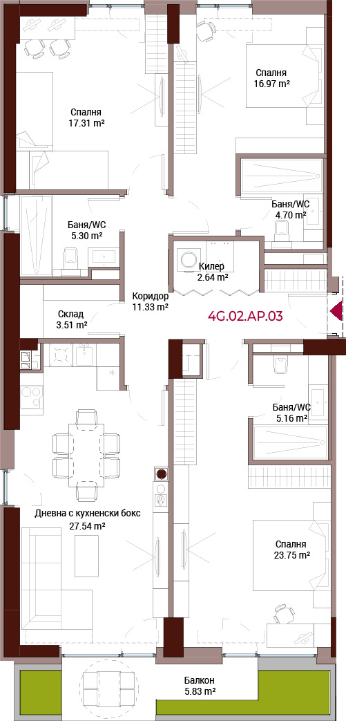 De vânzare  3 dormitoare Sofia , Lozeneț , 210 mp | 82784447 - imagine [2]