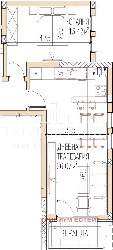 Προς πώληση  1 υπνοδωμάτιο Πλοβδηβ , Οστρομηλα , 60 τ.μ | 33684855 - εικόνα [3]