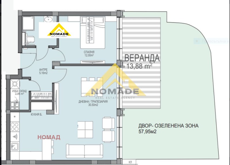 Продается  1 спальня Пловдив , Христо Смирненски , 77 кв.м | 77064380 - изображение [6]