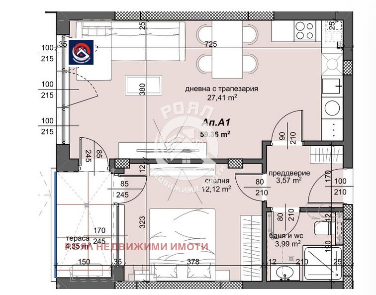 En venta  1 dormitorio Plovdiv , Trakiya , 74 metros cuadrados | 92876892 - imagen [2]