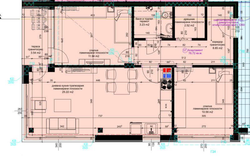 En venta  2 dormitorios Varna , Asparujovo , 86 metros cuadrados | 29881405