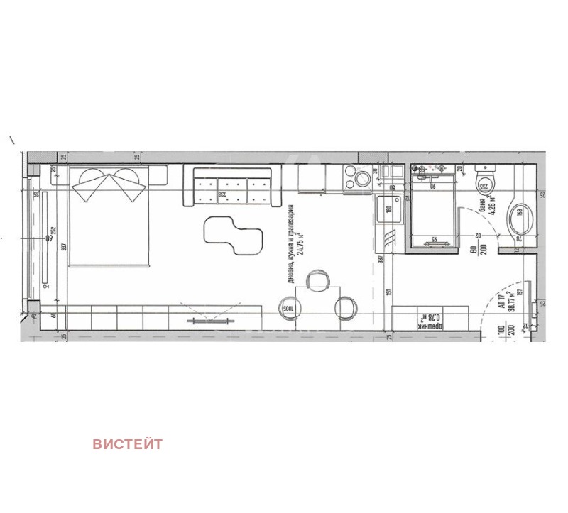 Продава 1-СТАЕН, гр. София, Студентски град, снимка 5 - Aпартаменти - 49303207