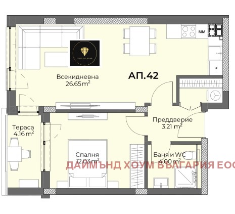 Продается  1 спальня Пловдив , Христо Смирненски , 75 кв.м | 12746747 - изображение [3]