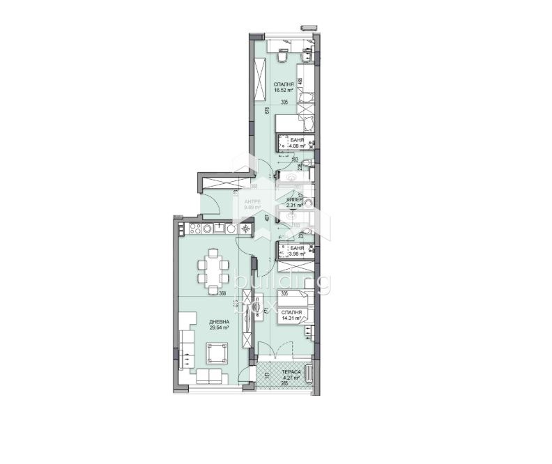 Till salu  2 sovrum Plovdiv , Gagarin , 116 kvm | 74252388 - bild [2]