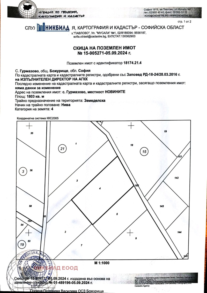 Продава ПАРЦЕЛ, област София, гр. Божурище • 90150 € • 55874456 — Holmes.bg