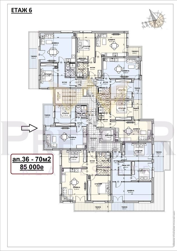 Продается  1 спальня Варна , Владислав Варненчик 2 , 70 кв.м | 28802981 - изображение [3]