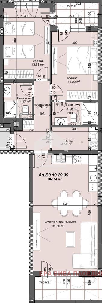 Продава 3-СТАЕН, гр. Пловдив, Тракия, снимка 11 - Апартаменти - 56727163