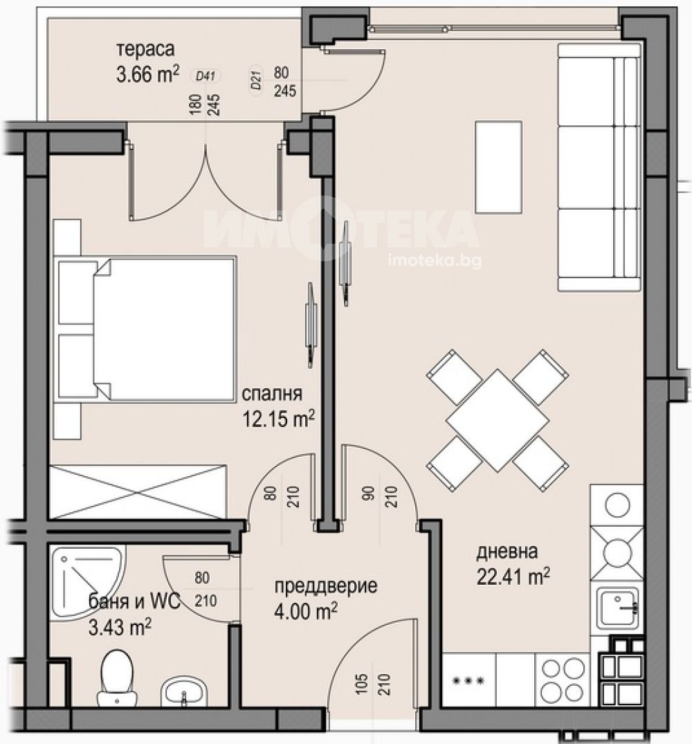 Продава 2-СТАЕН, гр. София, Малинова долина, снимка 3 - Апартаменти - 53948278