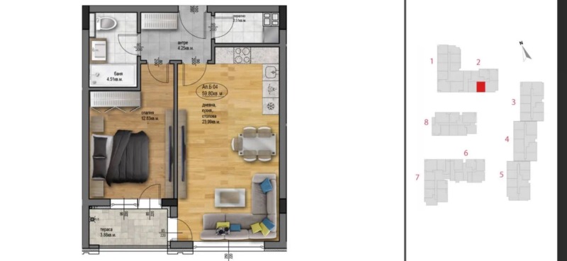À vendre  1 chambre Plovdiv , Ostromila , 72 m² | 33904164 - image [6]