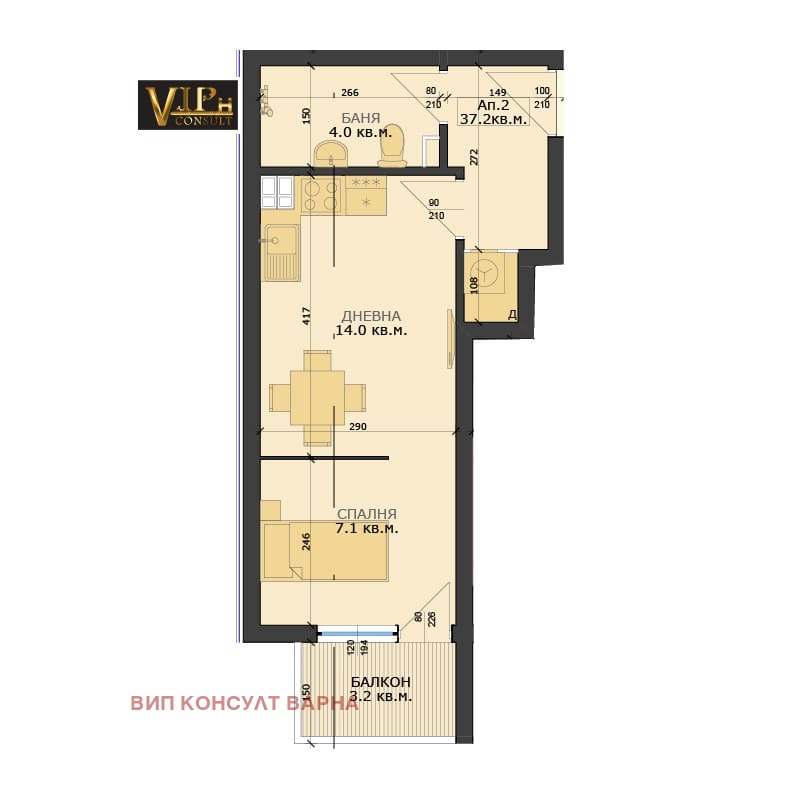 Продава 2-СТАЕН, гр. Варна, Колхозен пазар, снимка 5 - Апартаменти - 52659221