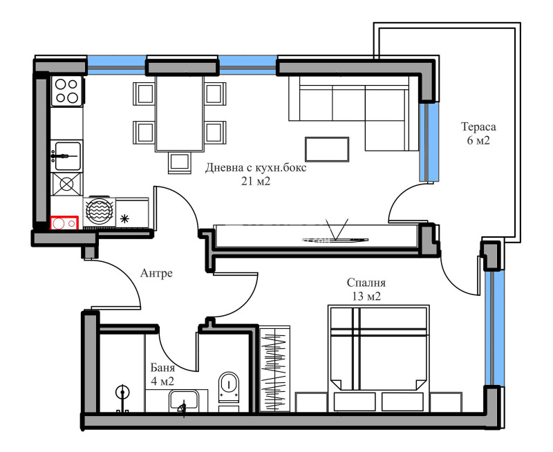 Продава 2-СТАЕН, гр. Пловдив, Коматево
