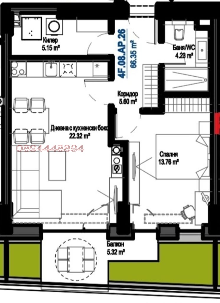 Продава 2-СТАЕН, гр. София, Лозенец, снимка 10 - Апартаменти - 55427431