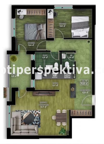 Продава 3-СТАЕН, гр. Пловдив, Кършияка, снимка 2 - Aпартаменти - 48233035