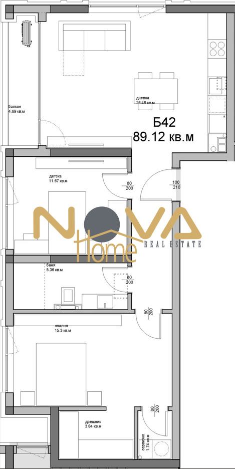 Продава 3-СТАЕН, гр. Варна, Аспарухово, снимка 5 - Апартаменти - 52879734