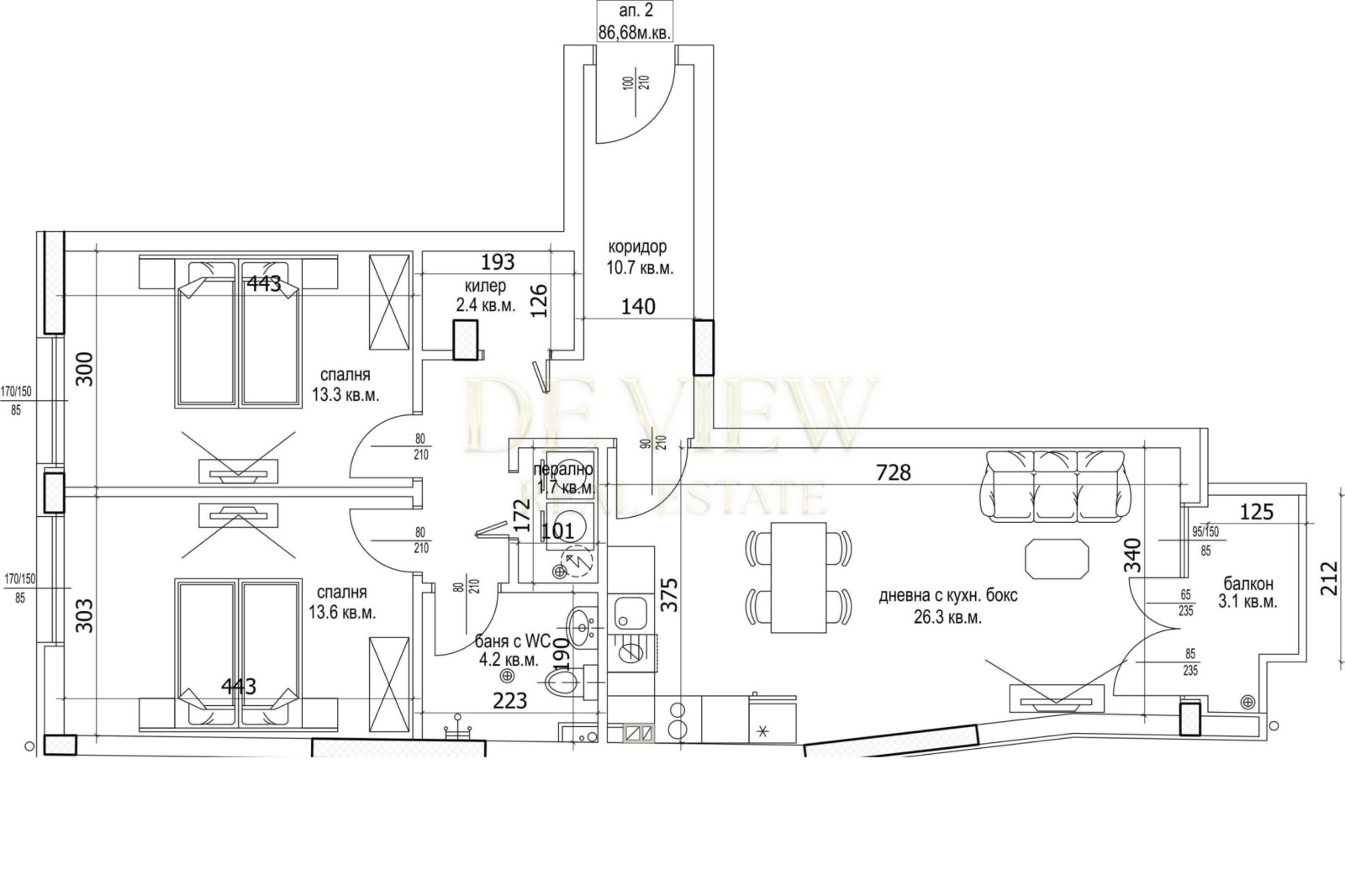 Продава 3-СТАЕН, гр. Варна, Цветен квартал, снимка 3 - Апартаменти - 54699535