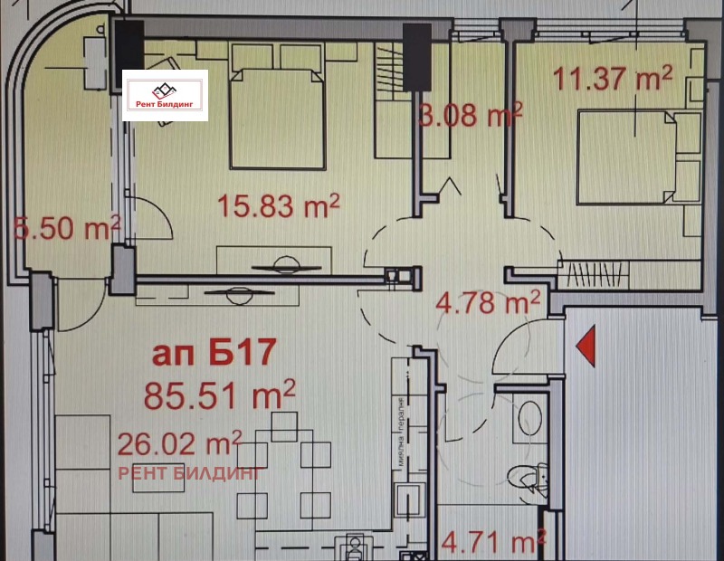 Продава 3-СТАЕН, гр. Бургас, Изгрев, снимка 4 - Апартаменти - 53518693