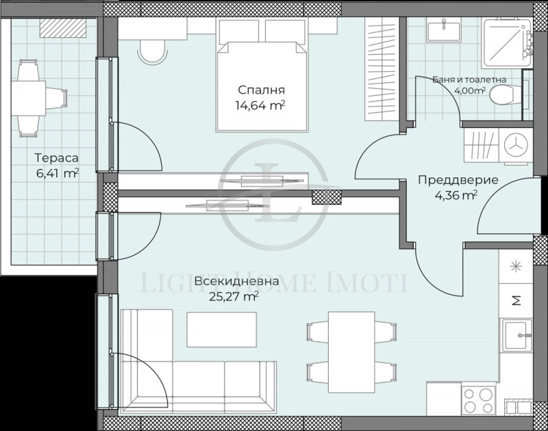 На продаж  1 спальня Пловдив , Остромила , 73 кв.м | 93472394 - зображення [5]