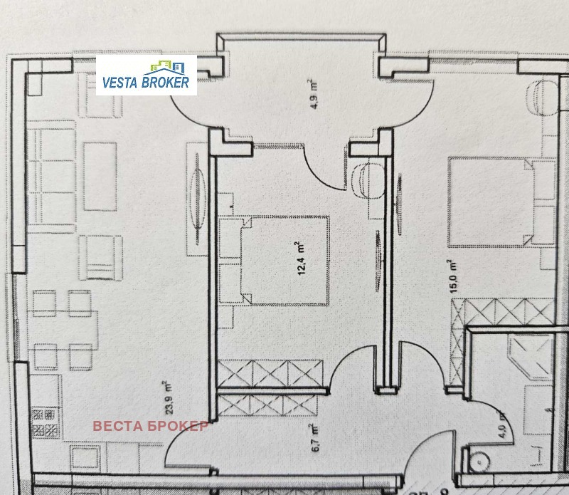 Продава 3-СТАЕН, гр. Кърджали, Възрожденци, снимка 3 - Aпартаменти - 48902601