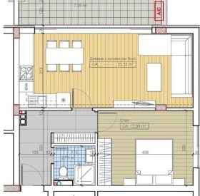 1 slaapkamer Knjazjevo, Sofia