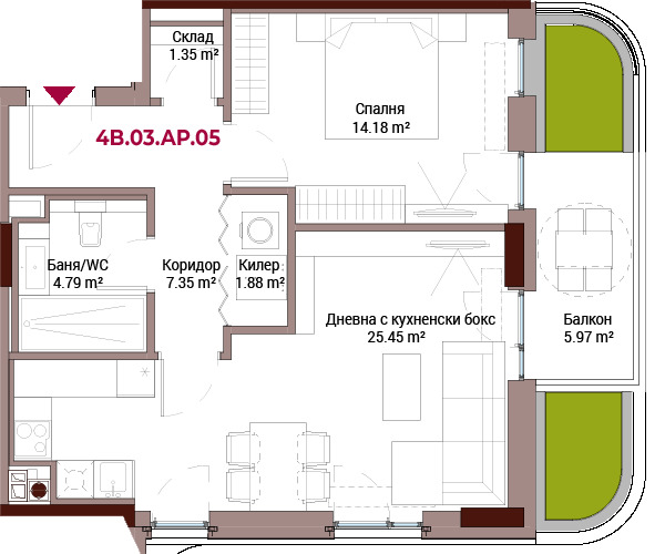 En venta  1 dormitorio Sofia , Lozenets , 100 metros cuadrados | 51428550 - imagen [2]