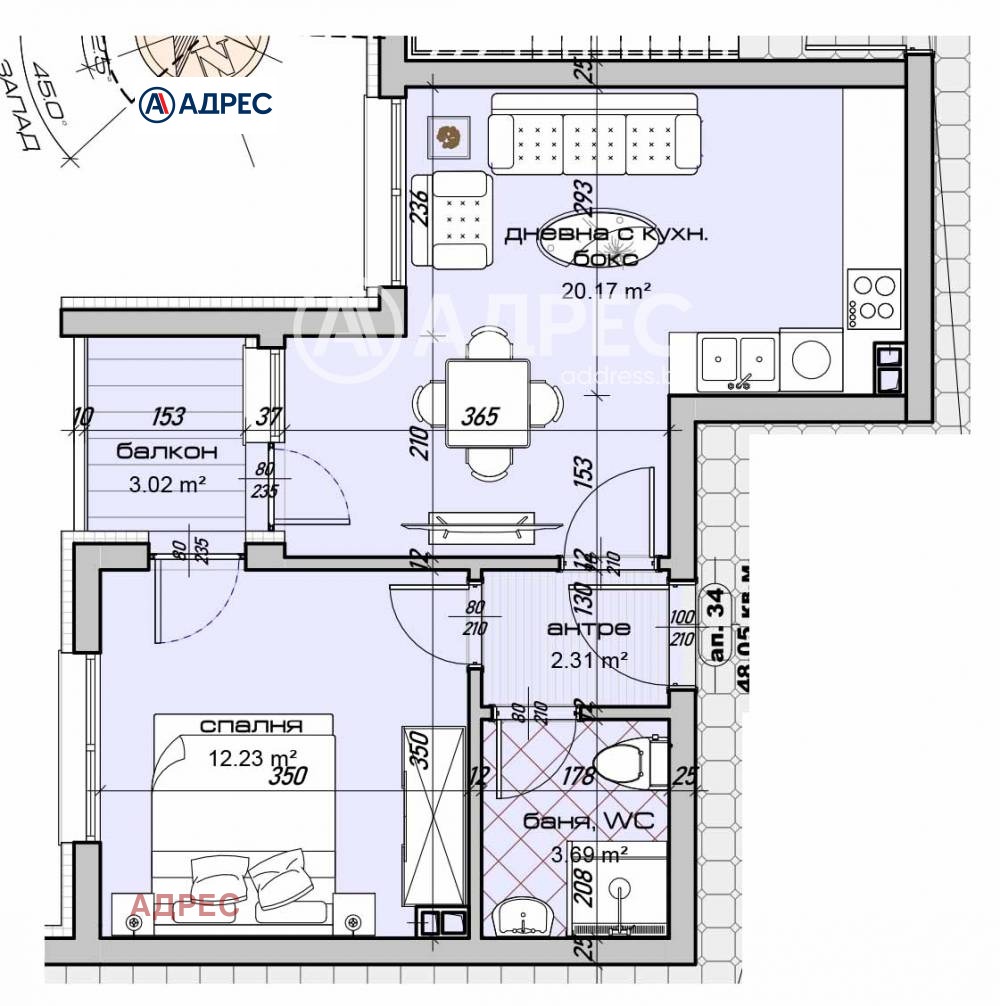 Продава 2-СТАЕН, гр. Варна, Изгрев, снимка 2 - Апартаменти - 55665160