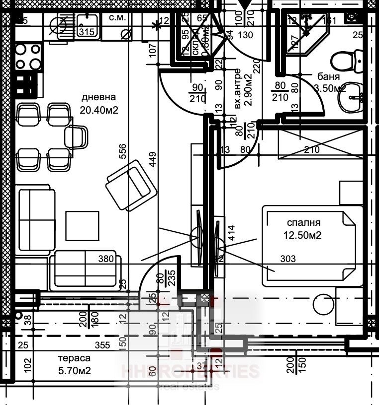 Продава  2-стаен град Пловдив , Беломорски , 60 кв.м | 91669934 - изображение [2]