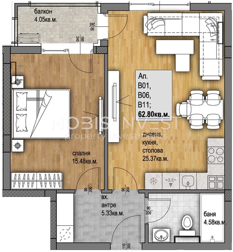 Satılık  1 yatak odası Plovdiv , Hristo Smirnenski , 77 metrekare | 28387567 - görüntü [2]