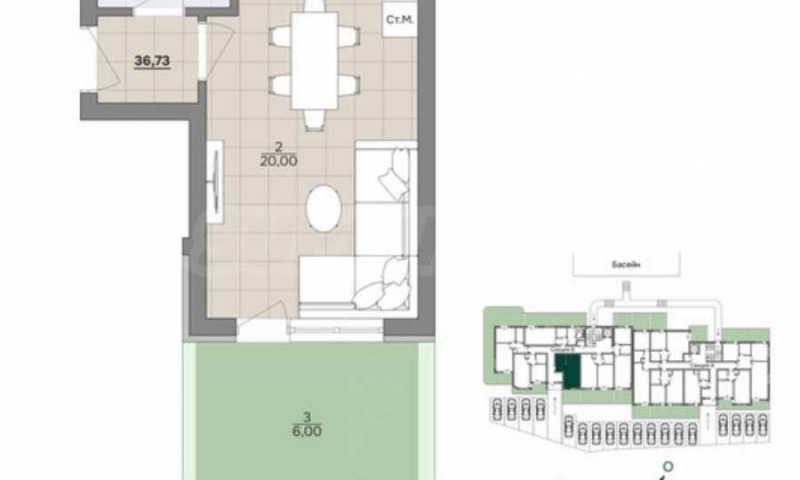 Продается  Студия Варна , м-т Ален мак , 36 кв.м | 76551942 - изображение [3]
