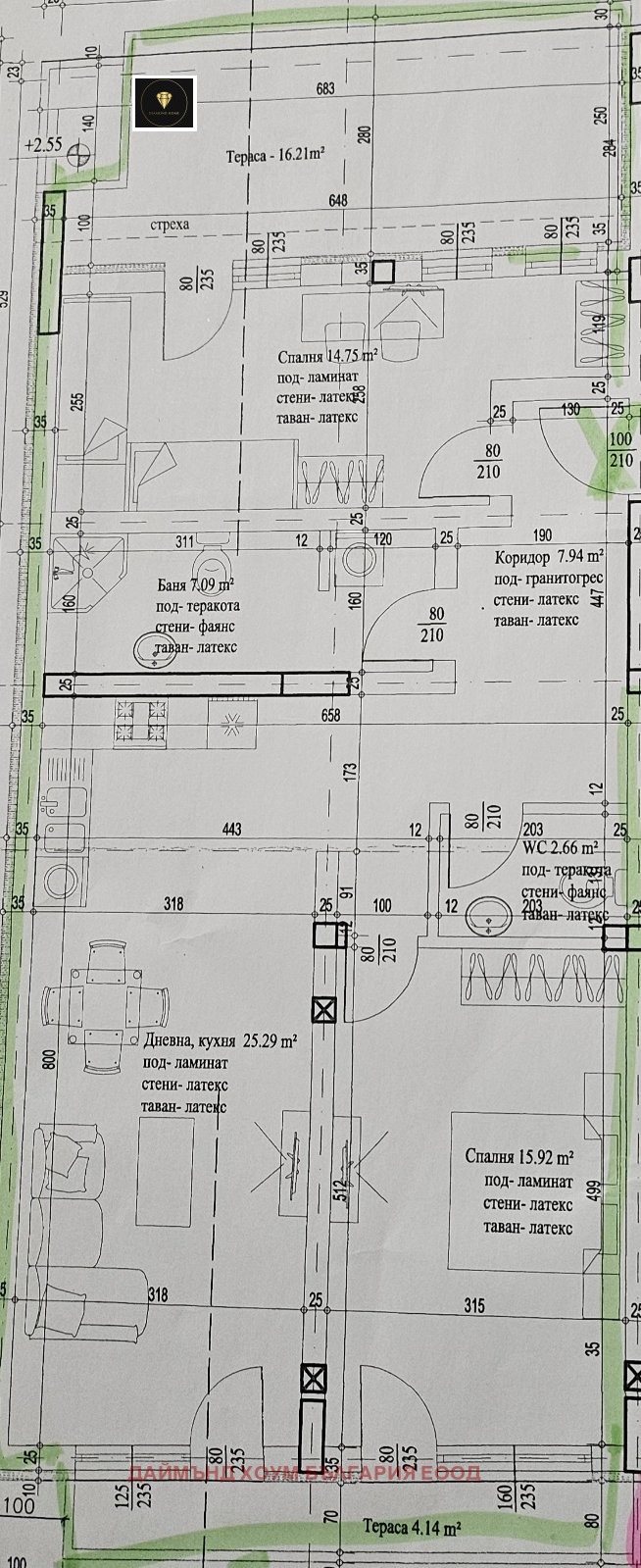 Продаја  2 спаваће собе Пловдив , Каршијака , 136 м2 | 17029923 - слика [2]