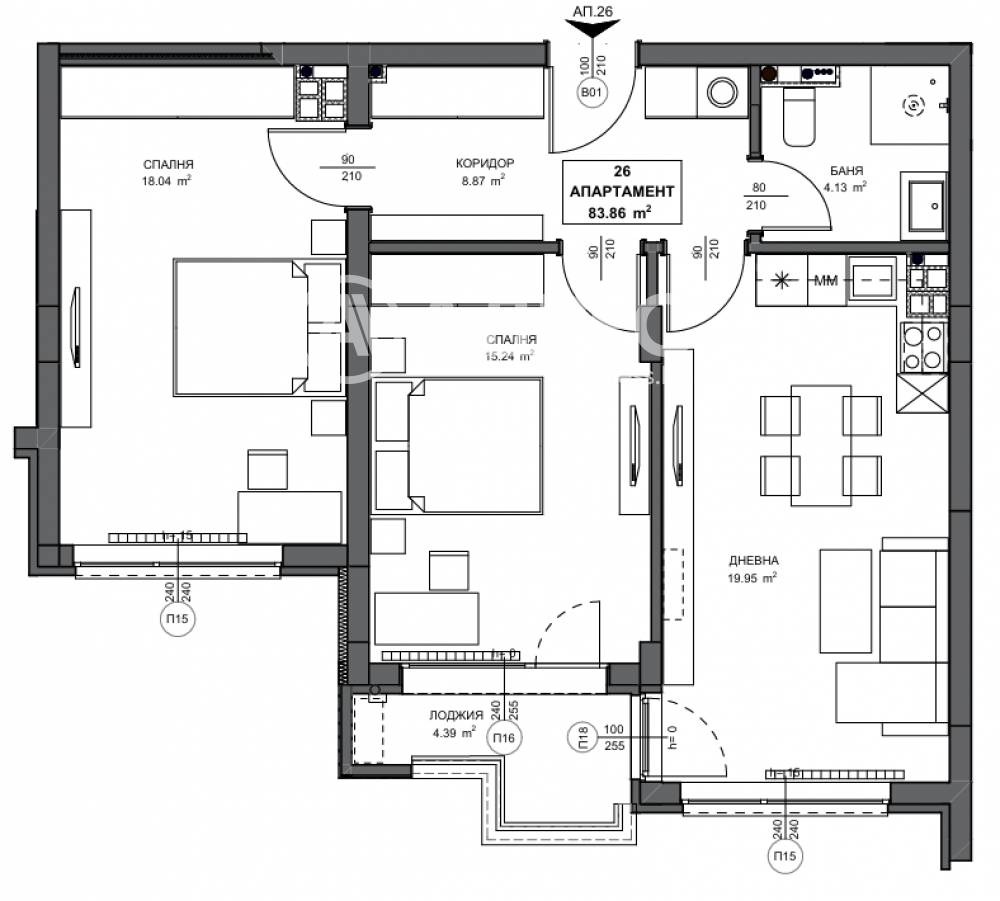 Продава 3-СТАЕН, гр. София, Обеля 2, снимка 4 - Апартаменти - 54074661