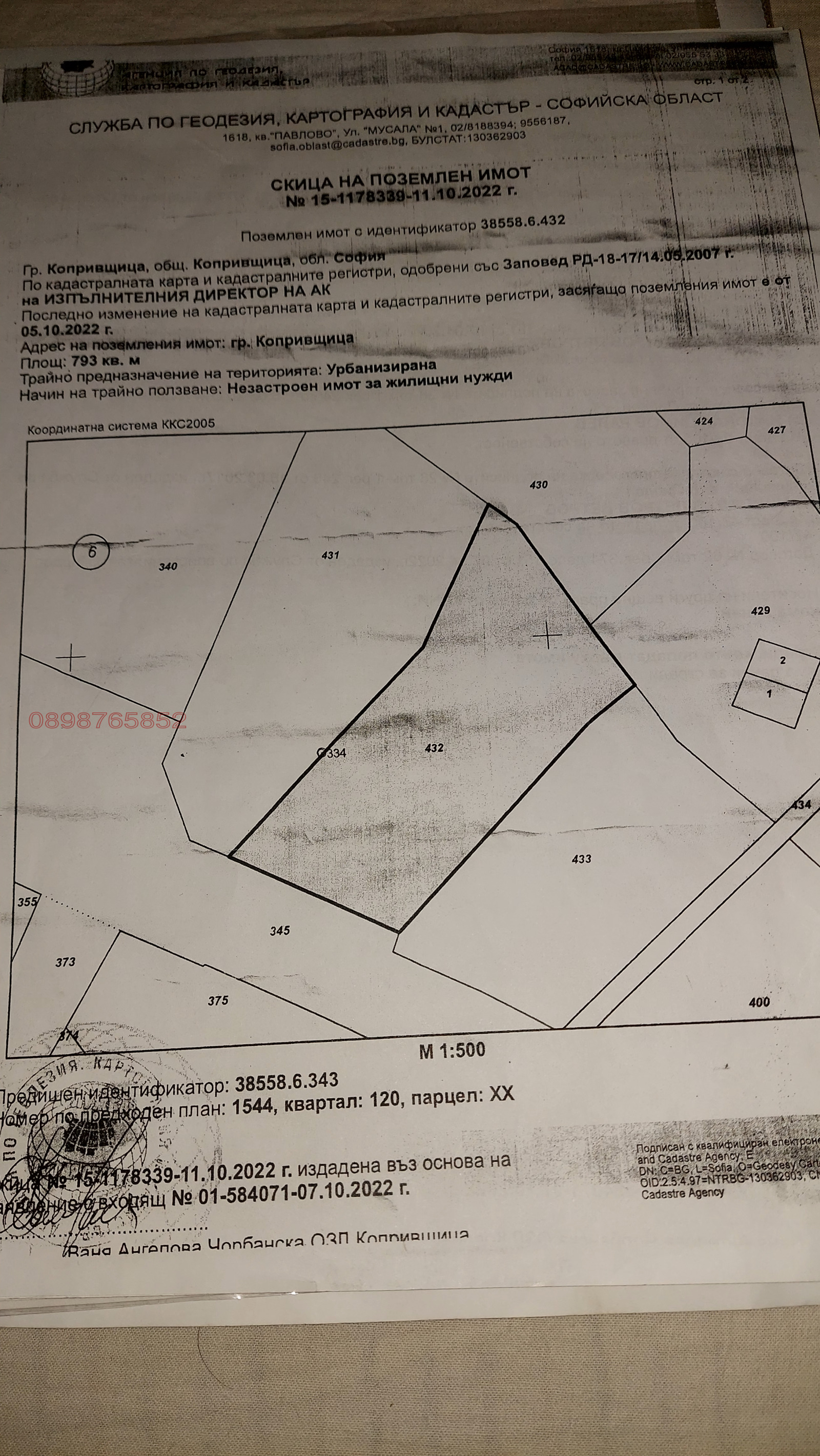Продава ПАРЦЕЛ, гр. Копривщица, област София област