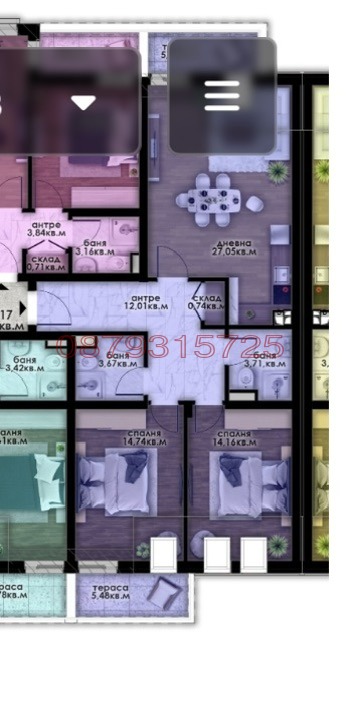 Продава 3-СТАЕН, гр. Пловдив, Остромила, снимка 4 - Апартаменти - 54338816