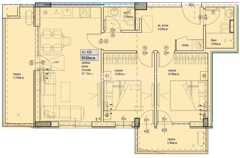 Продава  3-стаен град Пловдив , Христо Смирненски , 103 кв.м | 74429212 - изображение [2]