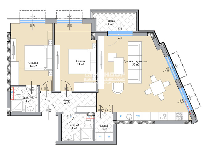 Na sprzedaż  2 sypialnie Plowdiw , Ostromila , 106 mkw | 52491773 - obraz [4]