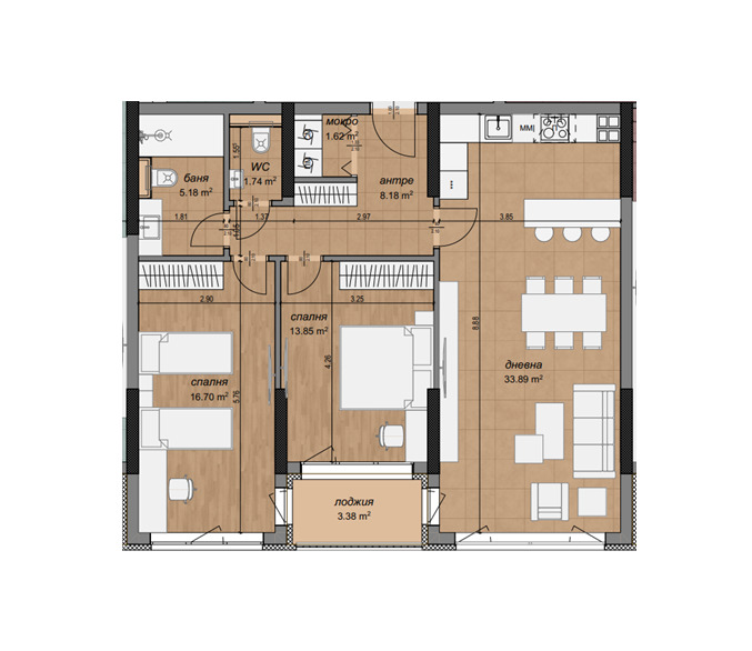 Продава  3-стаен град София , Толстой , 113 кв.м | 71460898 - изображение [2]