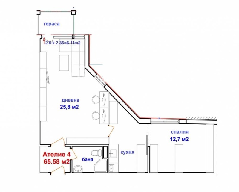 Na prodej  1 ložnice Burgas , Centar , 75 m2 | 33226893 - obraz [2]